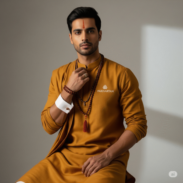 Men Brown Kurta