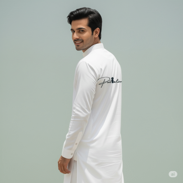 New Men White Kurta